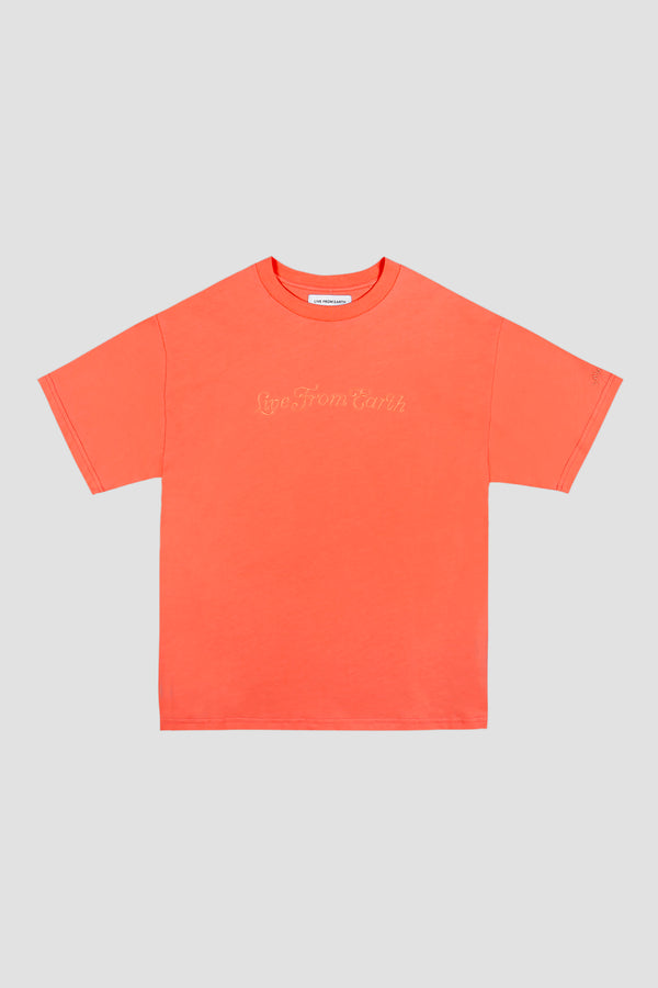 Classy Logo T-Shirt – Neon Peach